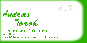 andras torok business card